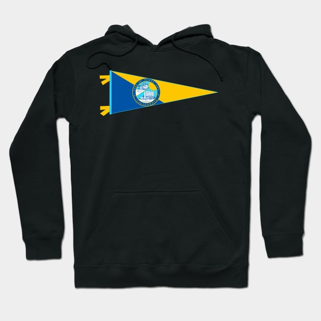 Santa Ana Flag Pennant Hoodie by zsonn